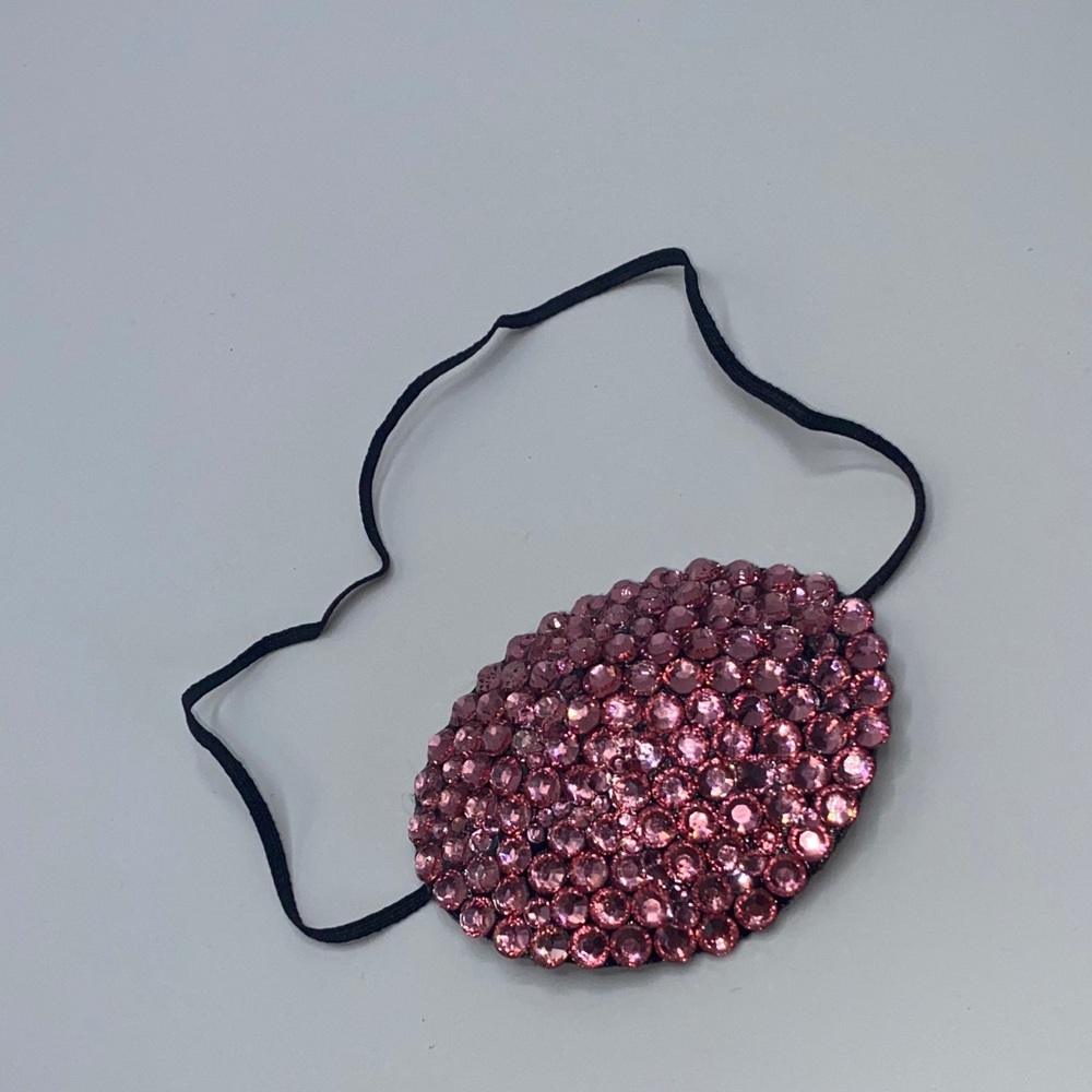 Rose Pink Crystal Eye Patch Cover Up